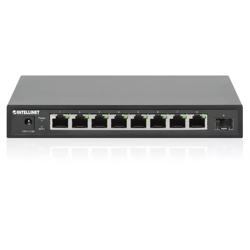 Intellinet 9-porttinen kytkin 8 x 2,5G Ethernet-porttia ja 1 SFP+ uplink