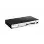 D-Link 10-porttinen Gigabit PoE+ Smart Managed -kytkin sisältäen 2 SFP-porttia