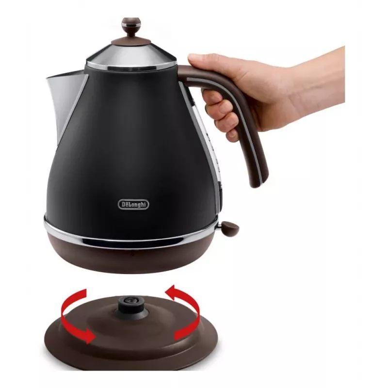 De’Longhi KBOV 2001.BK vedenkeitin 1,7 l 2000 W musta, ruskea