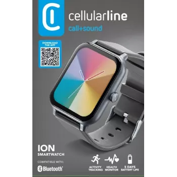 Cellularline ION Bluetooth® älykello sovelluksella, LED, 91 g