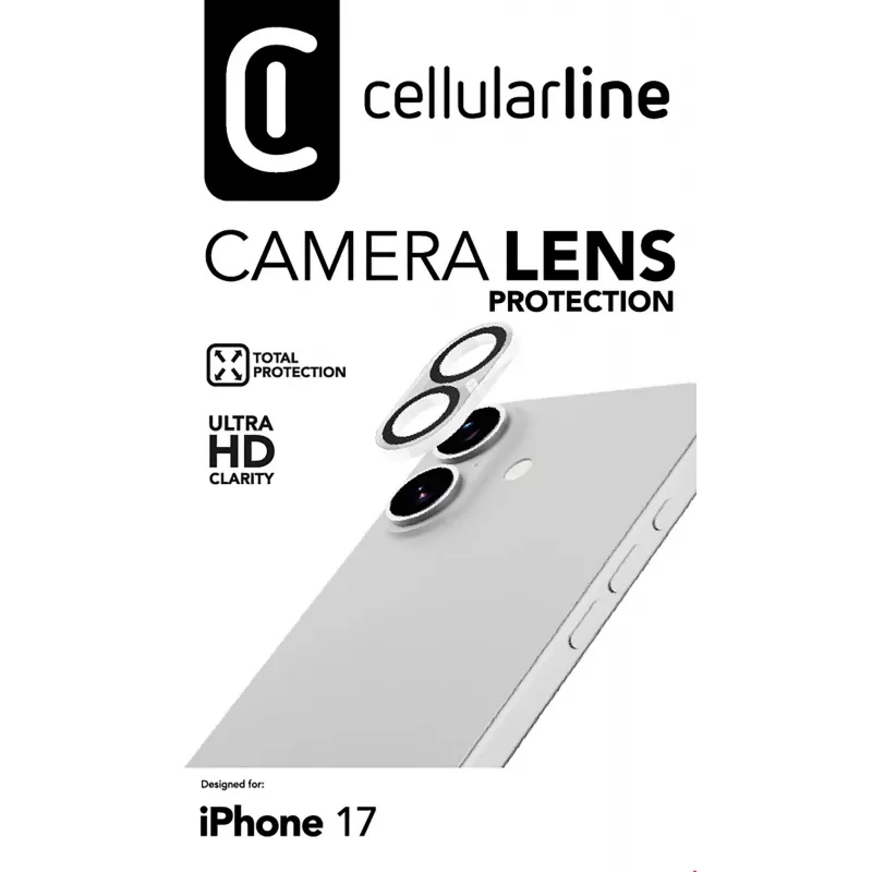 Cellularline kameraobjektiivi - suojus iPhone 17:n kameralle