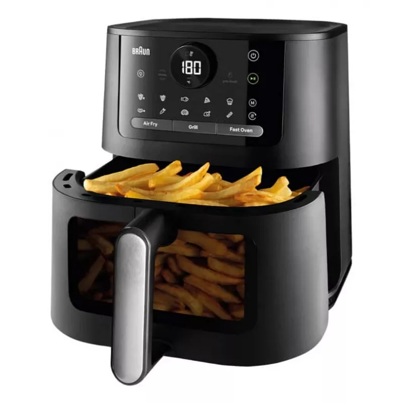 Braun HF 5075 yksittäinen pöytälaite 2000 W kiertoilmakypsennin musta, harmaa