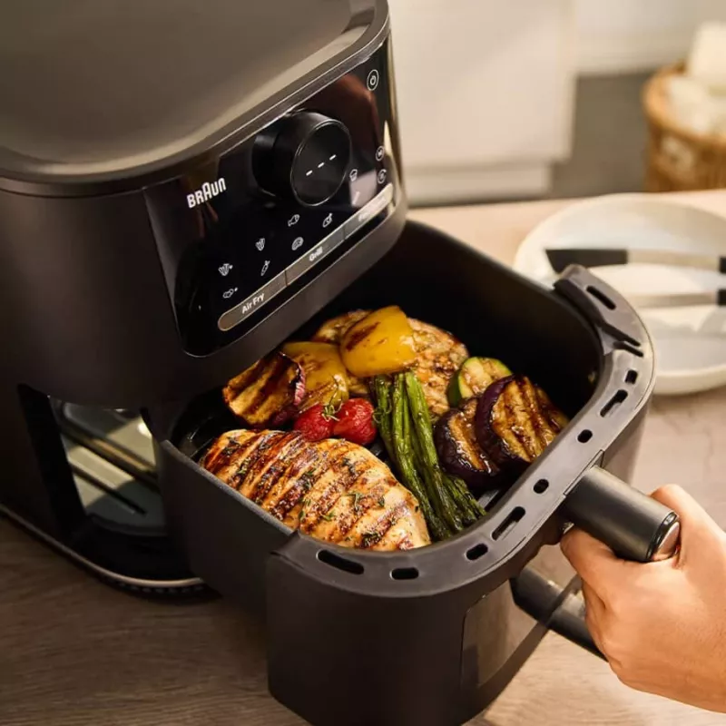 Braun HF 5075 yksittäinen pöytälaite 2000 W kiertoilmakypsennin musta, harmaa