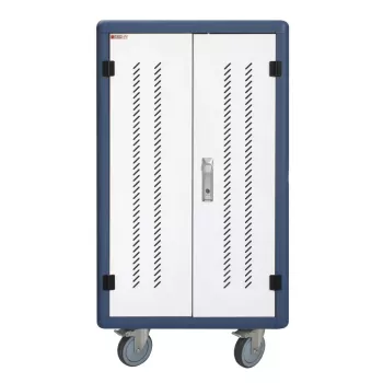 Techly I-CABINET-30DUTY kannettava laitehallintakärry/kaappi valkoinen, sininen