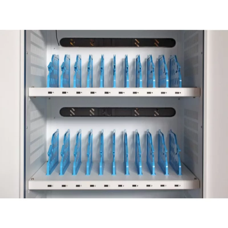 Techly I-CABINET-30DUTY kannettava laitehallintakärry/kaappi valkoinen, sininen