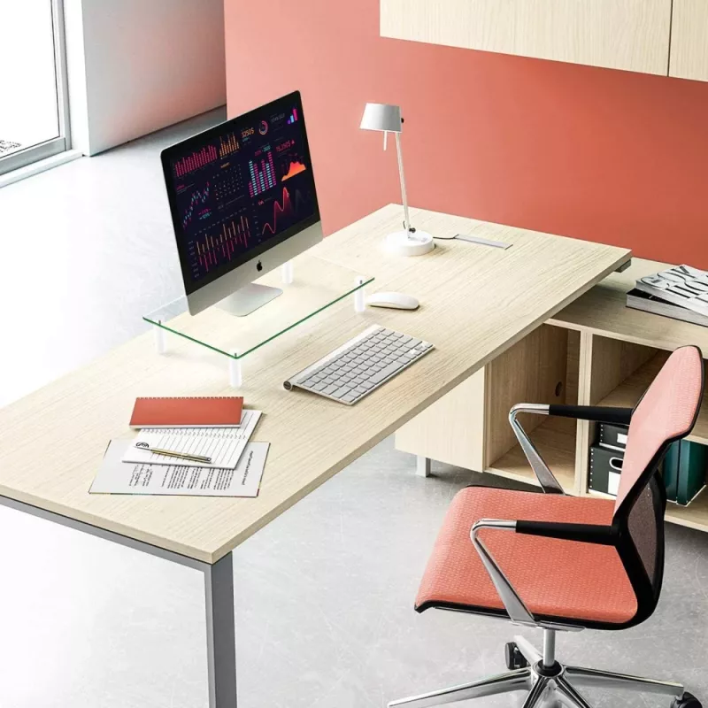 Techly Universal Tabletop Monitor Riser, vapaasti seisova, 20 kg, 33 cm (13