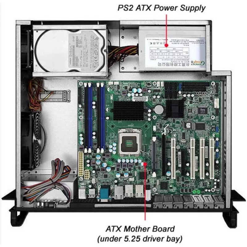 Techly kotelo teollisuusrack 19/työpöytä 4U ultrakompakti musta I-CASE MP-P4HX-BLK6