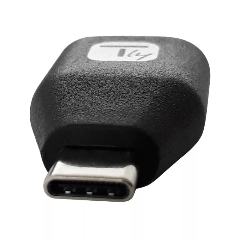 Techly USB-C uros USB-A naaras -adapteri musta, USB A, USB C, musta