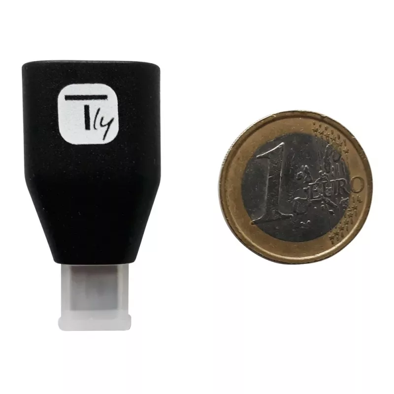 Techly USB-C uros USB-A naaras -adapteri musta, USB A, USB C, musta