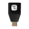 Techly USB-C uros USB-A naaras -adapteri musta, USB A, USB C, musta