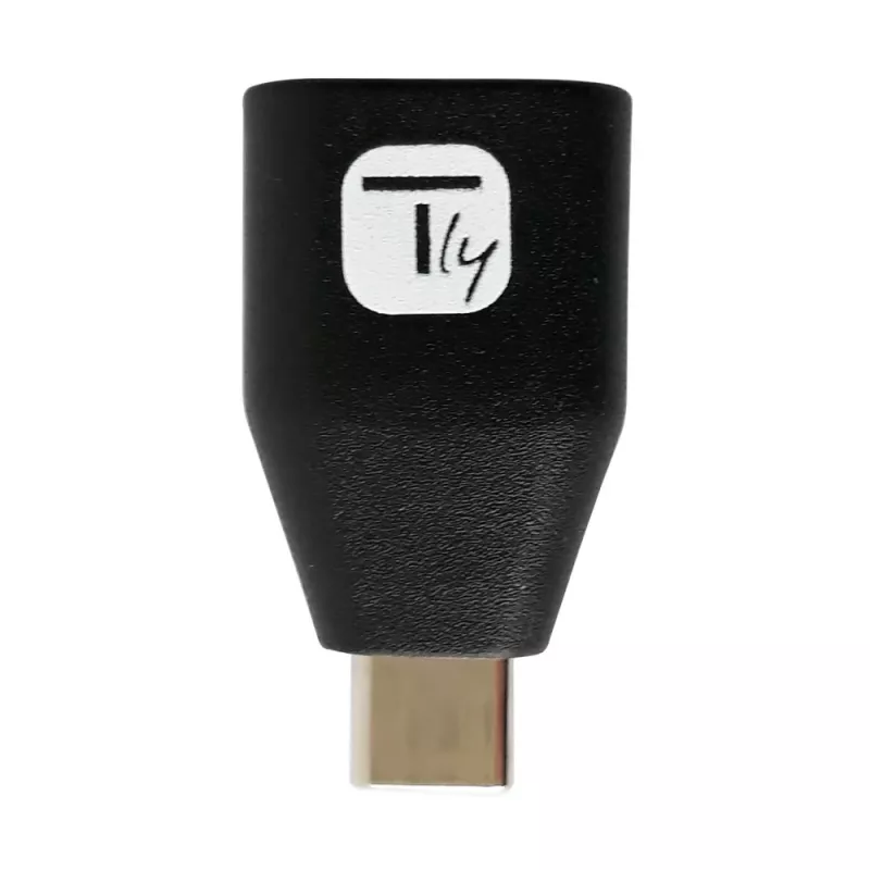 Techly USB-C uros USB-A naaras -adapteri musta, USB A, USB C, musta