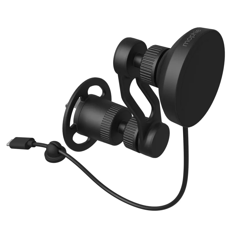 mophie Snap+ langaton lataus vent -älypuhelin, musta, savukkeensytytin, pikalataus, auto
