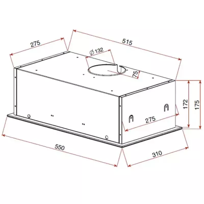 Seinäliesituuletin Teka GFG 2, metallisuodatin, äänitaso 51 dB