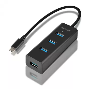 Axagon HUE-S2C USB-keskitin USB 3.2 Gen 1 (3.1 Gen 1) Type-A 5000 Mbit/s musta