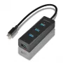 Axagon HUE-S2C USB-keskitin USB 3.2 Gen 1 (3.1 Gen 1) Type-A 5000 Mbit/s musta