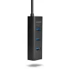 Axagon HUE-S2C USB-keskitin USB 3.2 Gen 1 (3.1 Gen 1) Type-A 5000 Mbit/s musta