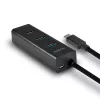 Axagon HUE-S2C USB-keskitin USB 3.2 Gen 1 (3.1 Gen 1) Type-A 5000 Mbit/s musta
