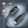 Axagon BUCM432-CM10AB USB-kaapeli USB4 Gen 3x2 1 m USB C musta