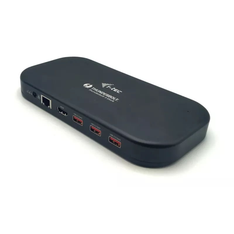 i-tec Thunderbolt 3/USB-C Dual-4K-telakointiasema + USB-C-DisplayPort-kaapeli (1,5 m) + virtalähde 60 W