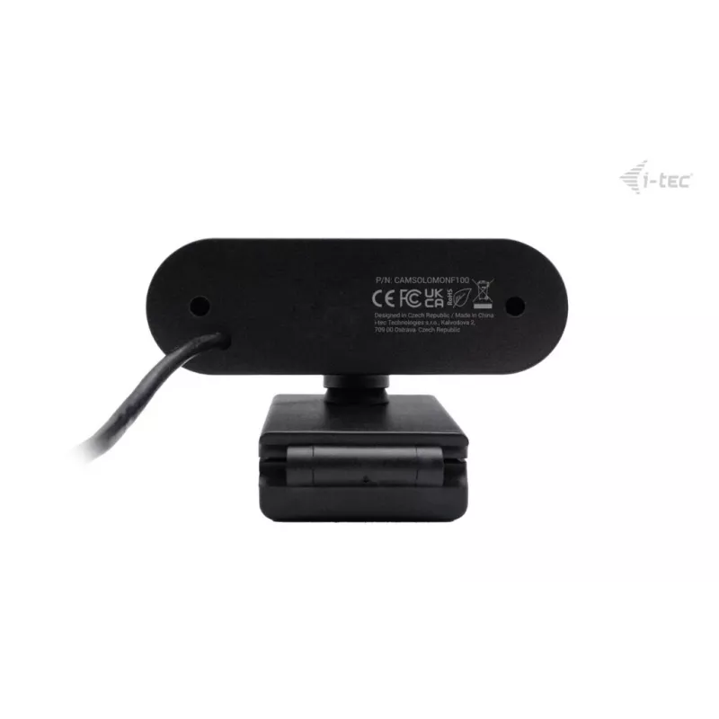 Webcam ITEC SOLOMON 100 1080p, 2 MP, Full HD 1920×1080, USB, klipsikiinnitys, musta
