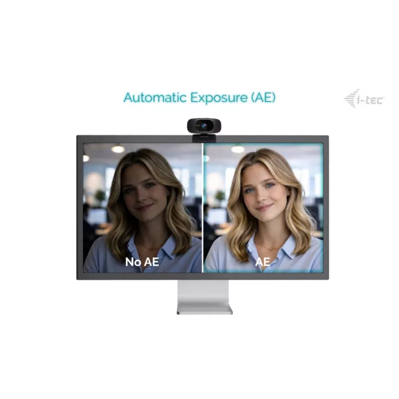 Webcam i-tec SOLOMON 300 4K, USB, 3840×2160, 8,29 MP, klipsikiinnitys, musta