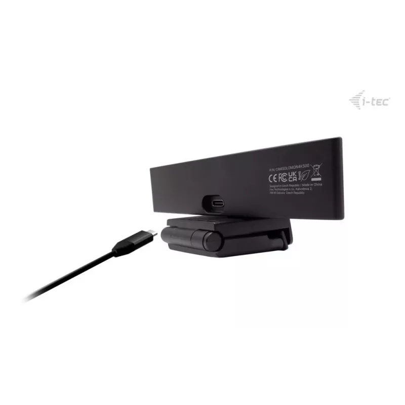 Webcam ITEC i-tec SOLOMON 500 4K PDAF — 4K Ultra HD, 3840×2160, USB, klipsikiinnitys, musta