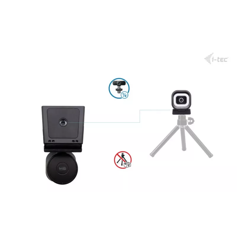 Webcam ITEC i-tec SOLOMON 700 STREAM 4K 3840x2160@60fps, 8,29 MP, USB-C, 1/4 tuuman jalustakierre