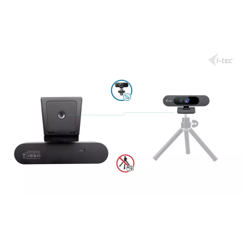 Webcam ITEC SOLOMON PRO 900 4K, 3840×2160, 8,29 MP, USB, klipsikiinnitys, musta