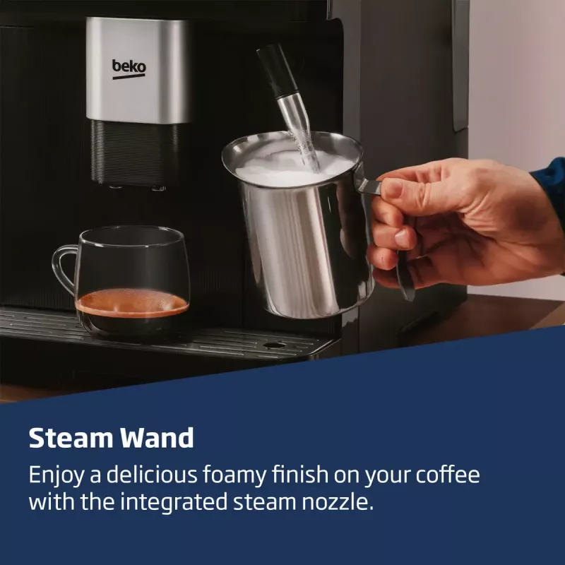 Beko CEG7302B CaffeExperto täysautomaattinen kahvinkeitin höyrysuuttimella