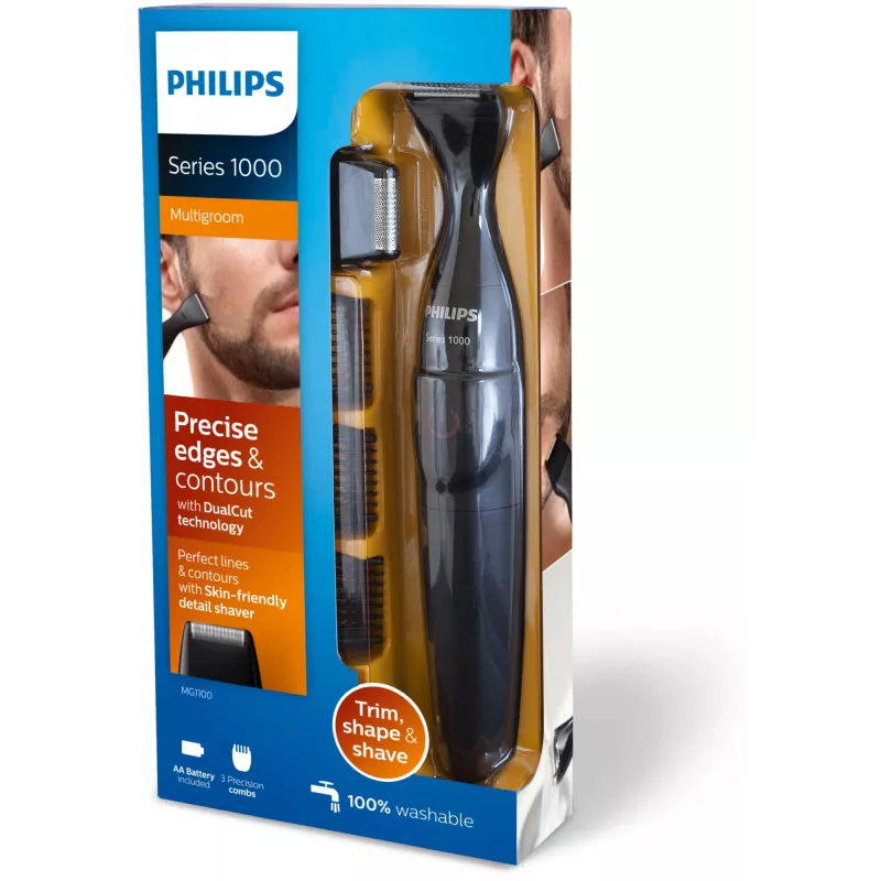 Philips MULTIGROOM Series 1000 erittäin tarkka partatrimmeri MG1100/16