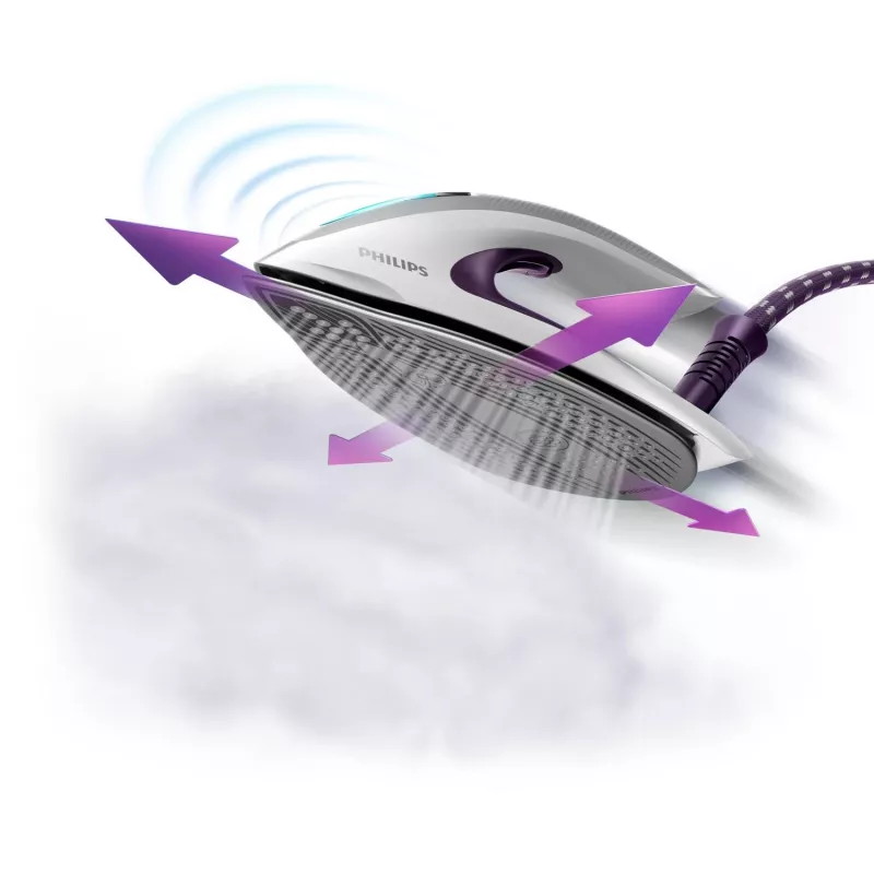 Höyrysilitysasema Philips GC9660/30 — 1,8 l vesisäiliö, 7,5 baarin paine, 520 g/min tehostus, T-ionicGlide-silityspohja