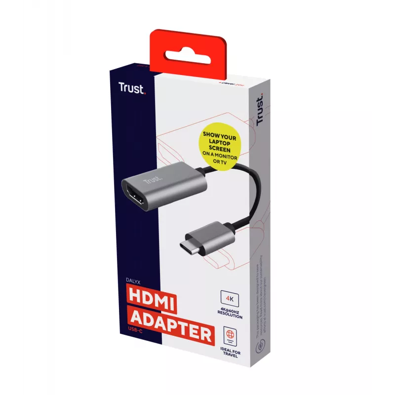Trust Dalyx USB-näytönohjainsovitin harmaa