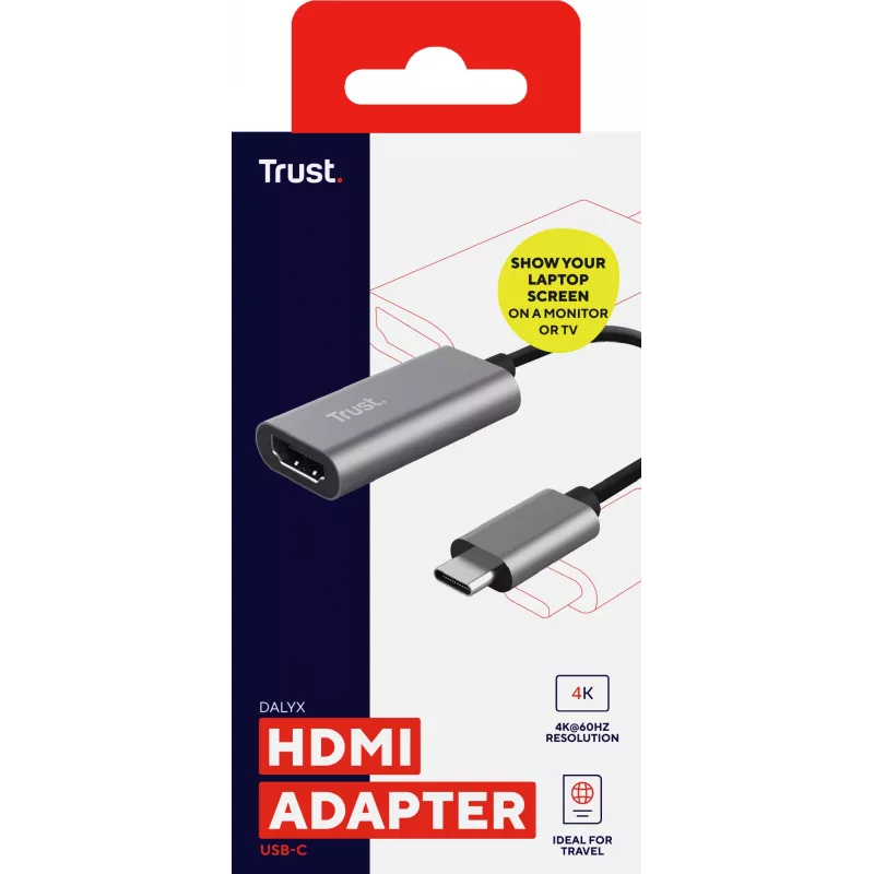 Trust Dalyx USB-näytönohjainsovitin harmaa