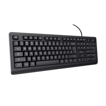 Trust TK-150 näppäimistö yleiskäyttöön USB QWERTY musta