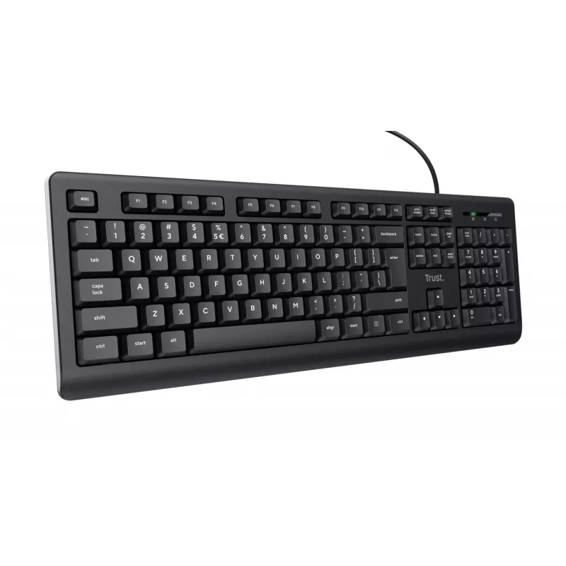Trust TK-150 näppäimistö yleiskäyttöön USB QWERTY musta