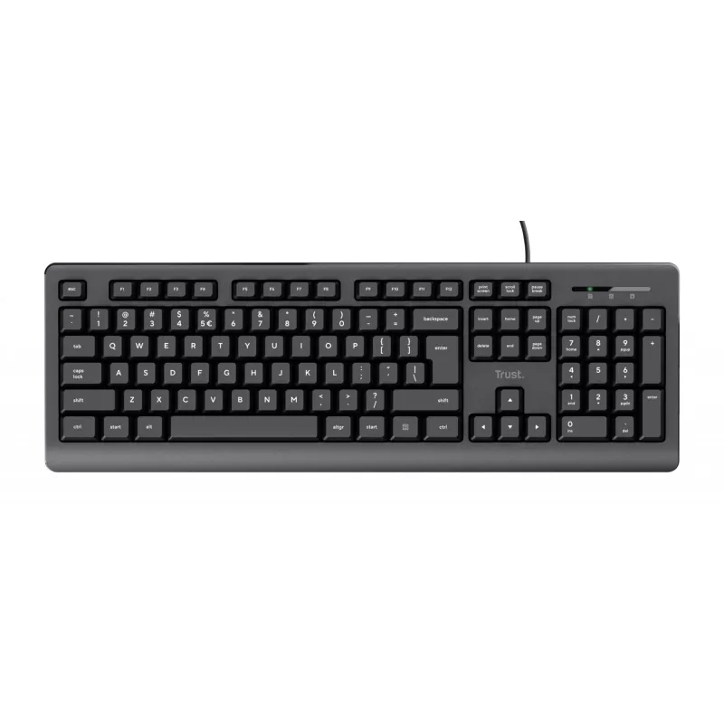 Trust TK-150 näppäimistö yleiskäyttöön USB QWERTY musta
