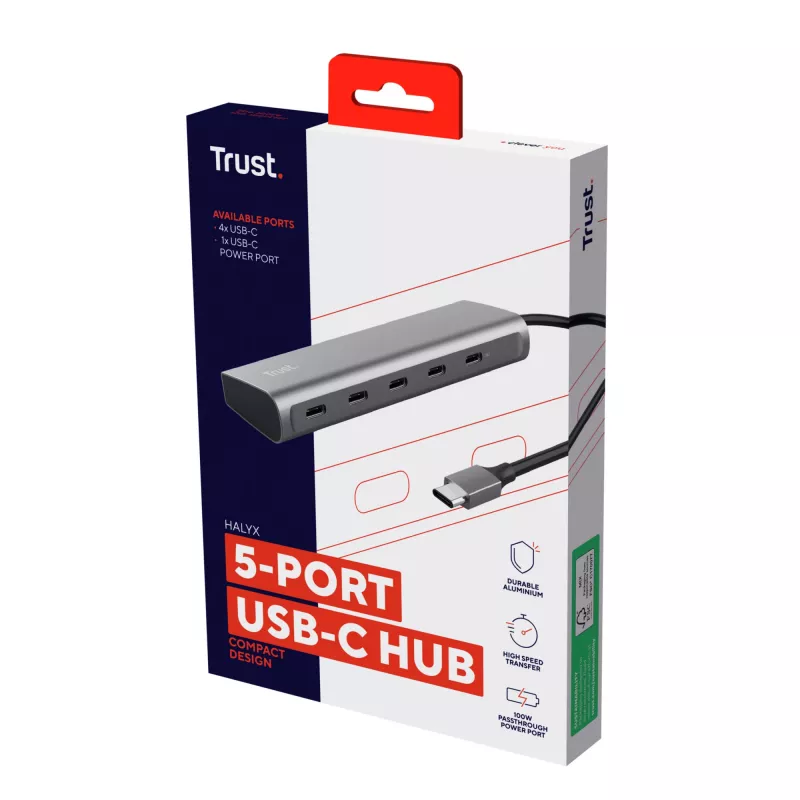 Trust Halyx USB 3.2 Gen 1 (3.1 Gen 1) Type-C hopea