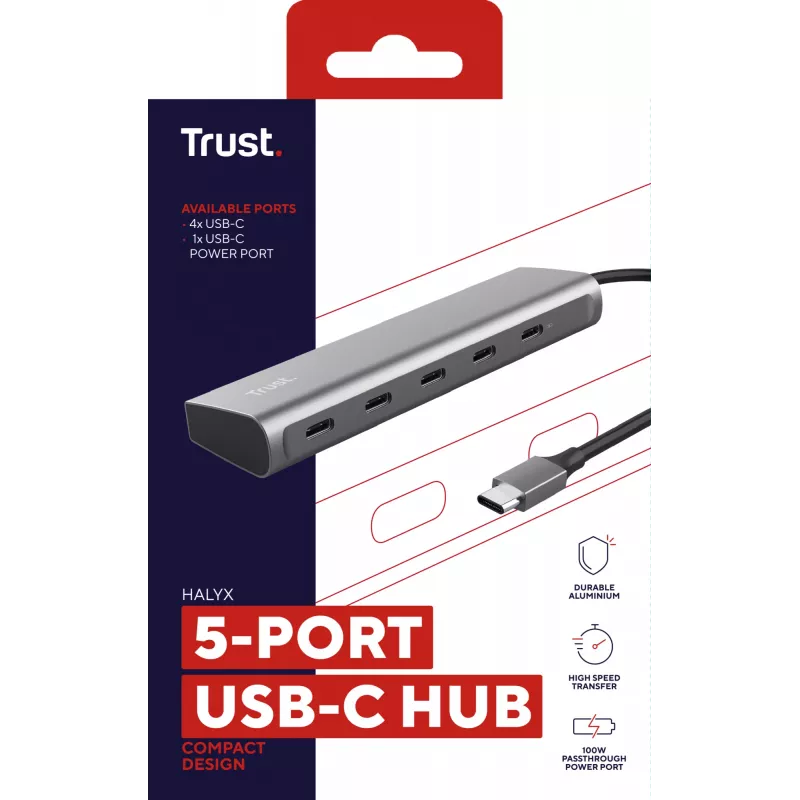 Trust Halyx USB 3.2 Gen 1 (3.1 Gen 1) Type-C hopea
