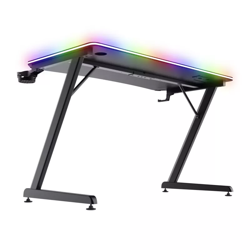 Pöytä Trust GXT 710 Luminus Pro musta suorakaide ABS/PC 1200x600x740mm