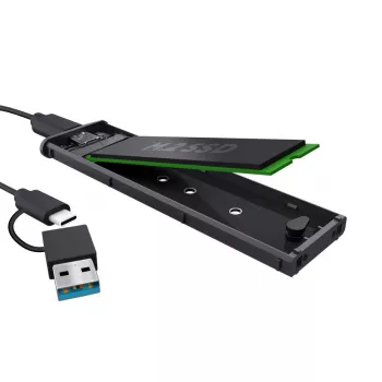 SSD-kotelo TRUST 25806 musta M.2:lle, yksittäinen asema, jopa 4 TB, USB Type-C 10 Gbit/s (USB 3.2 Gen 2)