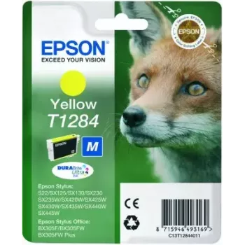 Epson Fox yksittäispakkaus keltainen T1284 DURABrite Ultra muste