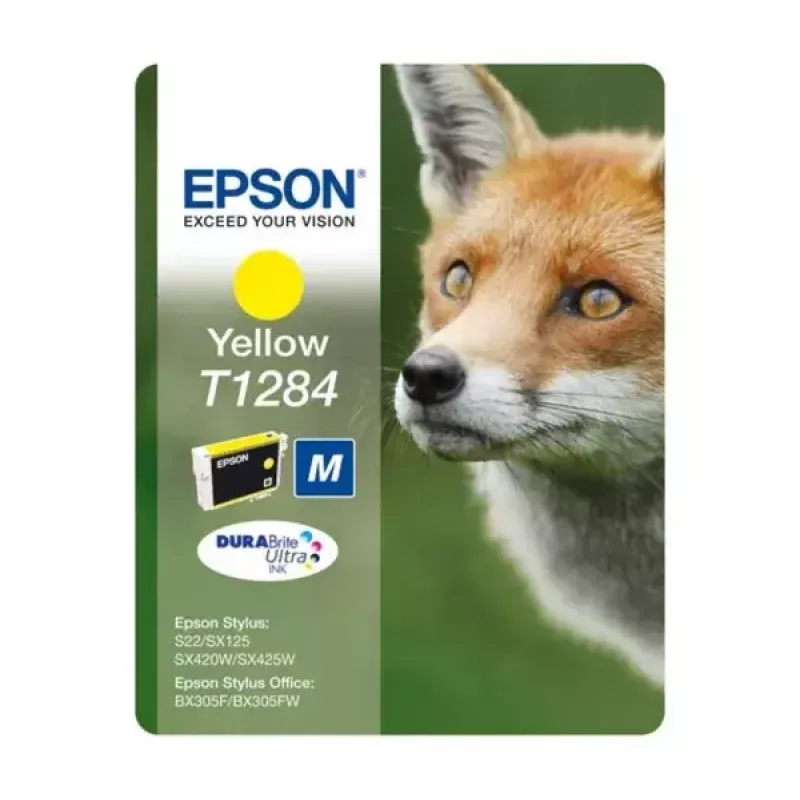 Epson Fox yksittäispakkaus keltainen T1284 DURABrite Ultra muste