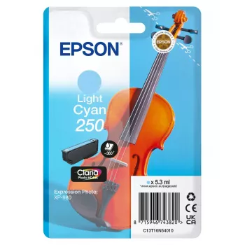 Mustekasetti Epson 250 Claria Photo HD vaaleansyaani alkuperäinen 5,3 ml yksittäispakkaus