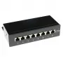 Pinta-asennettava suojattu 8-porttinen CAT5E-patchpanel-kotelo ACT FA5001, 173×44×109 mm
