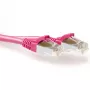 ACT pinkki 0,50 metrin SFTP CAT6A -verkkokaapeli snagless, RJ45-liittimillä