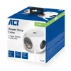 ACT AC2430 virtapistorasia — 3× Type-F-pistorasia, 230 V, 16 A, 1,5 m kaapeli, valkoinen