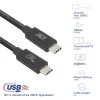 ACT USB4 20Gbps 240W USB Type-C -kaapeli 2 m musta USB-IF-sertifioitu