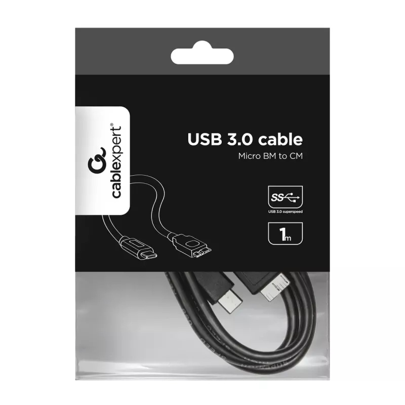 USB-kaapeli Gembird CCP-USB3-MBMCM-1M