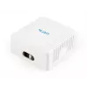 Gembird NCAC-2U5E-01 pinta-asenteinen verkkopistorasia, 2x RJ45 Cat5e, valkoinen