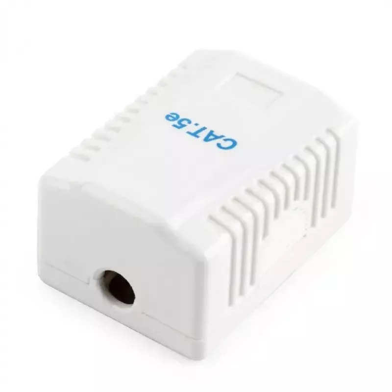 Gembird NCAC-1F5E-01 suojattu pinta-asenteinen verkkopistorasia, 1x RJ45 Cat5e, valkoinen